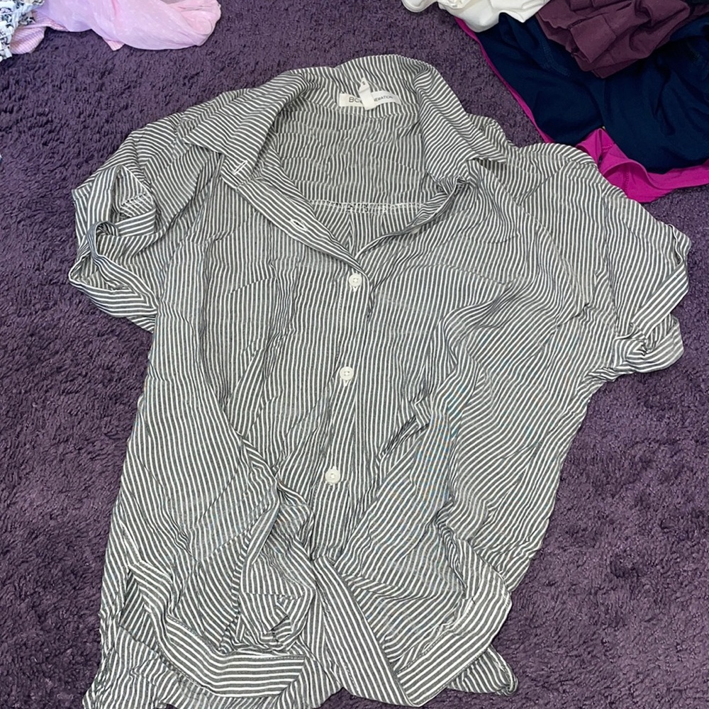 Bcbg generation button up top knot front